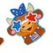 3 3/4" – 4 1/2" Patriotic Cow Characters Magnet Craft Kit Makes 12